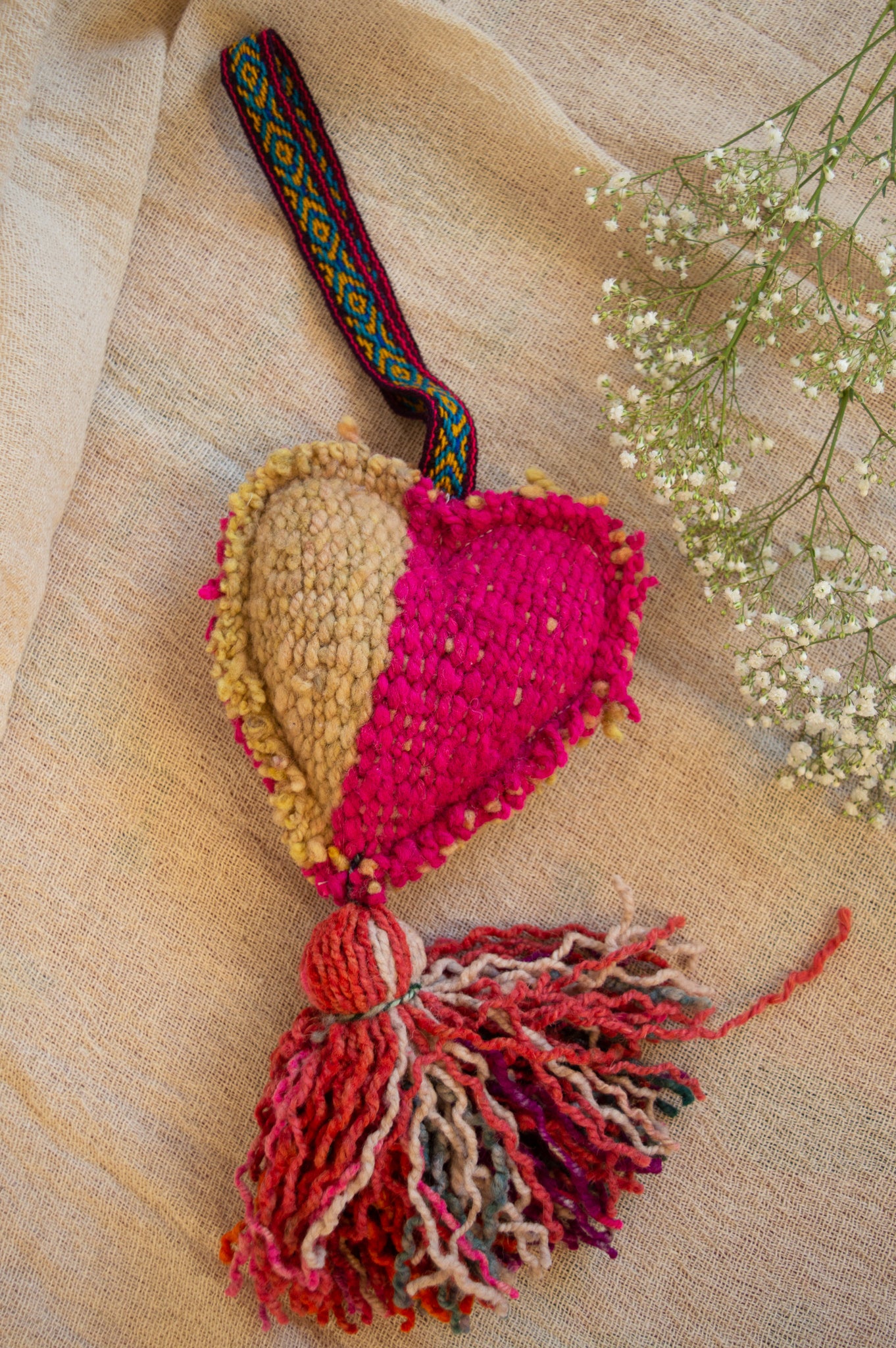 Peruvian Frazada Hanging Heart