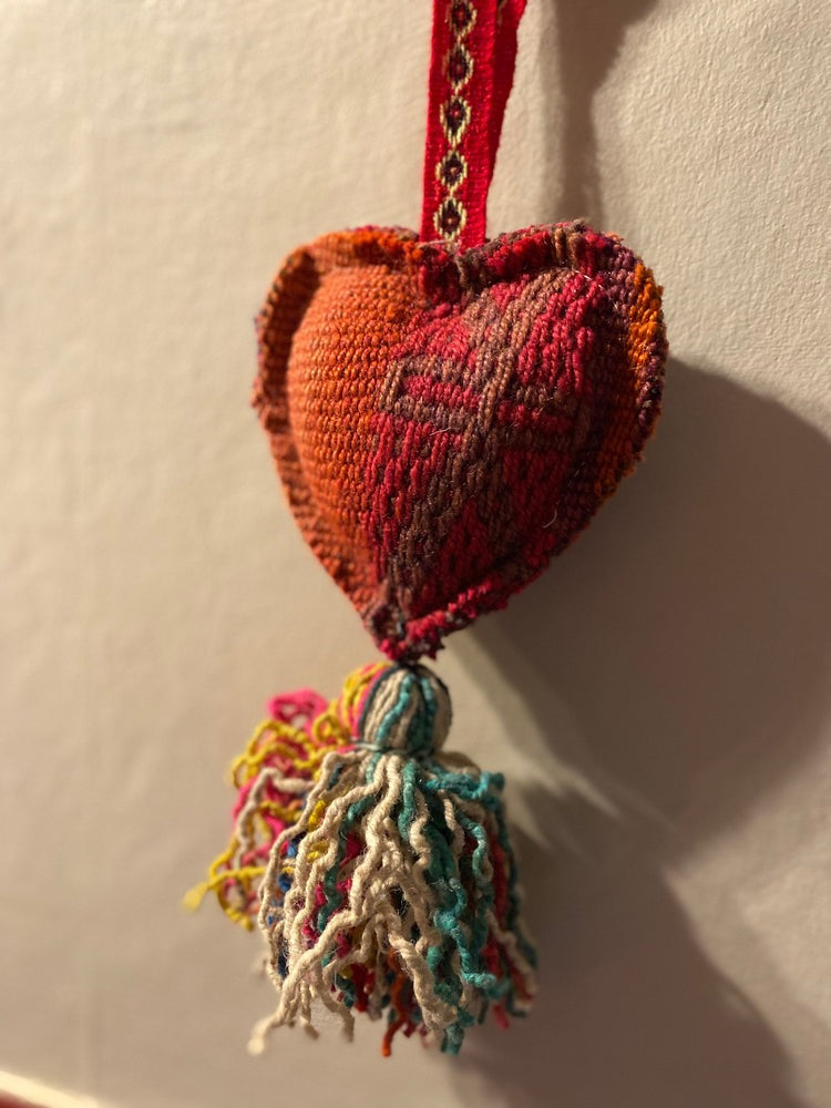 Peruvian Frazada Hanging Heart